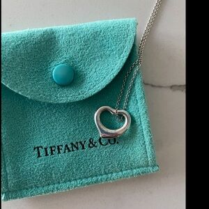Tiffany & Co. Silver Open Heart Necklace